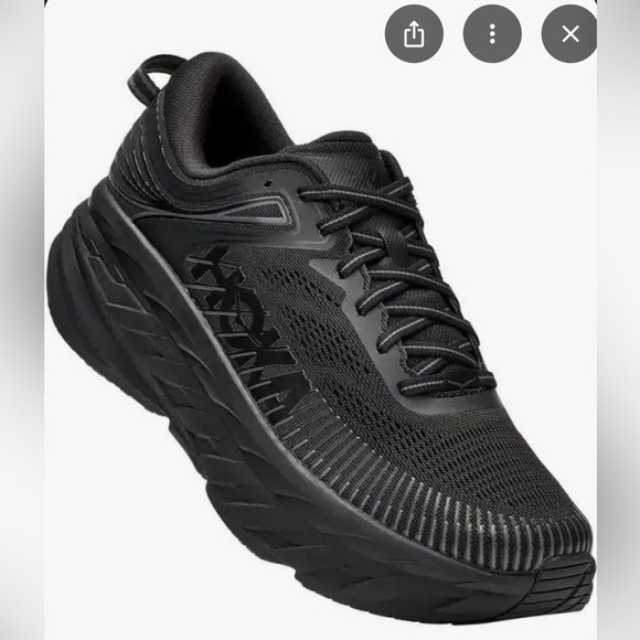 HOKA BONDI 7 WIDE (1110530-BBLC) All Black NWOB Men’s 7.5 2E or Women’s 9.5 2E - Picture 3 of 15